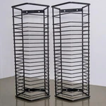 Two Atlantic 24 Cd Storage Racks Metal Wire Tower - Tabletop Wall Mount. Fixed Price $50.00.