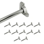 Polished Nickel Carpet Rod Holder With Brackets 39 5/8" Set Of 13. Fixed Price $613.99.