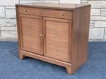 Mid Century Modern Ethan Allen Baumritter Birchcraft 32 Cane Door Cabinet. Fixed Price $449.99.