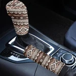 Horeset Car Handbrake Gear Shift Covers Automotive Anti-slip Brown Aztec. Fixed Price $17.30.