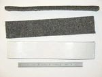 1.5X8 In Soft Felt Pad Strip 1/4 Thick Self Stick Tape Gray. Fixed Price $5.00.