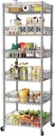 6-TIER Adjustable Wire Shelving Unit With Wheels For Home & Garage Storage. Fixed Price $99.99.