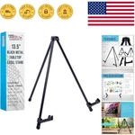 Lightweight 13.5" Adjustable Easel Stand For Art Displays - Black Design. Fixed Price $22.99.