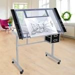 Adjustable Drawing Desk Drafting Art Craft Station Tempered Glass Top. Fixed Price $109.58.