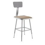 National Public Seating 6318HB Square Stool With Backrest, Height 19" 27"GRAY. Fixed Price $129.10.