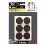 Scotch Felt Pads: 1-1/2 In. 24-PACK (brown). Fixed Price $9.99.
