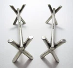 Antique Sterling Silver Christopher Dresser Style Modernist Knife Rests Stands. Fixed Price $503.74.