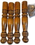 Vintage Turned Wooden Furniture Legs Set Of Flared Angle Plates 14". Fixed Price $88.65.