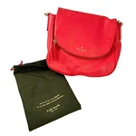 Kate Spade Ny Jackson Flap Crossbody Purse Handbag Red Orange Pebbled Leather. Fixed Price $50.00.
