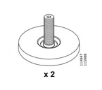 2 X Ikea # 115988 Or 114947 Black Adjustable Feet Leveler Replacement Part. Fixed Price $5.99.