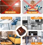 32 Pcs Silicone Chair Leg Protectors For Hardwood Floors, Brown Felt Bo.... Fixed Price $43.23.