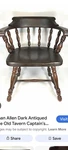 Ethan Allen Vintage Old Tavern Dark Pine Captains Chair. Fixed Price $150.00.
