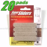 20 Felt Pads Super Sliders Furniture Counter Surface Protection Self Stick Strip. Fixed Price $8.99.