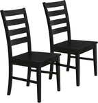 Walker Edison Furniture Ladderback Wood Kitchen Dining Chair, Set Of 2, Black. Fixed Price $99.90.
