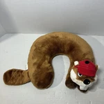 Buc-ees Beaver Neck Pillow Critter Piller Plush Animal Brown Mascot, Pre-owned. Fixed Price $15.55.