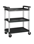 Winco UC-35K Black 33.25 X 17 37.5" 3-TIER Utility Cart. Fixed Price $99.99.