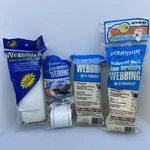 4 Vtg Oceanside Lawn Furniture Webbing Kit 39'X2.25" Yellow & White Wellington. Fixed Price $19.99.