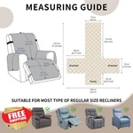 Sparaiz Waterproof Recliner Chair Cover 28" Gray Non-slip With Pocket. Fixed Price $44.99.