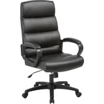 Lorell Soho Colline High-back Chair With Fixed Arms Black Seat Color. Fixed Price $185.00.