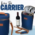 Wine Carrier Tote Bag Insulated 2 Bottle Cooler Carrying Case For Travel Picnic. Fixed Price $16.99.
