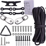 Kayak Canoes Anchor Trolley Kit System W/pulleys Pad Eye Cleats Ring 30 Feet Of. Fixed Price $26.25.