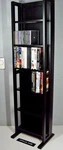 52" Media Storage Wood Rack 6-SHELF Holds 174 Cd, 114 Dvd, 66 Vhs Video Tapes. Fixed Price $88.00.