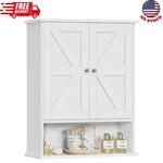 Bathroom Wall Cabinet,over The Toilet Space Saver Storage With Barn Door. Fixed Price $65.44.