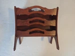 Vintage Mcm Butler Style #717 Solid Mahogany Magazine Rack Holder Hand Carved. Fixed Price $50.95.