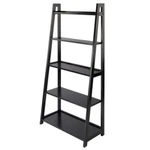 Winsome Wood Accent Bookcase A-frame Shelf Black Solid Open Back 5-TIER. Fixed Price $126.06.