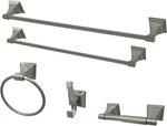 Kingston Brass BAHK61212478SN 18" 24" Towel Bar 6" Ring Toilet Paper Set. Fixed Price $84.00.