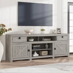 Farmhouse Tv Stand Up 80" W/4 Storage Drawers 3 Open Shelf For Living Room. Fixed Price $161.49.
