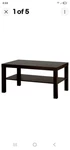 Ikea Black End Table Modern Living Room Furniture 21 5/8" X New. Fixed Price $49.95.