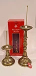 Vintage Christopher Radko Antique Gold Finial Stands/candle Holders Set Of 2. Fixed Price $199.99.