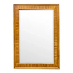 Vintage Drexel Accolade Large Campaign Style Vertical Wall Mirror Pecan. Fixed Price $249.00.