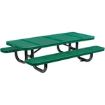 Global Industrial 6' Rectangular Kids Picnic Table Perforated Metal Green. Fixed Price $858.80.