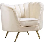 Meridian Furniture Margo Cream Velvet Chair. Fixed Price $615.99.