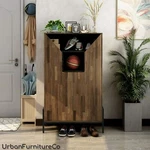 Rustic 8-SHELF Shoe Cabinet Storage Wood Entryway Foyer Organizer Furniture New. Fixed Price $178.00.