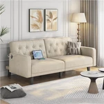 63IN Convertible Futon Sofa Bed Couch With Usb Ports For Living Room. Fixed Price $162.99.
