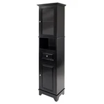 Winsome Alps Tall Bathroom Transitional Solid Wood Linen Cabinet Black. Fixed Price $265.58.