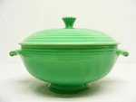 Vtg Homer Laughlin Fiesta Light Green Covered Casserole Scrolled Handles W/lid. Fixed Price $89.97.
