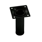 Hafele 4" Cylindrical Black Semi-gloss Steel Furniture Leg, Set Of. Fixed Price $18.00.