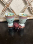 Set Of 2 Adams Real English Ironstone Floral Egg Cups. Fixed Price $18.50.