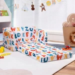 Honeyjoy 2-IN-1 Convertible Kids Sofa To Lounger Flip-out Chair With Side Pocket. Fixed Price $45.99.