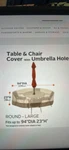 Veranda Collection Classic Patio & Table Set Cover Size 93 X 23 Round Beige. Fixed Price $42.95.