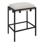 Uttermost Paradox 27" Contemporary Iron And Fabric Counter Stool In Black/white. Fixed Price $511.20.