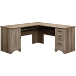 Sauder Harbor View Engineered Wood L-shaped Computer Desk Salt Oak. Fixed Price $499.66.