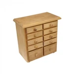 Kitchen Spice Cabinet Organizer Small Pine Wooden Chest 10" Drawers. Fixed Price $86.99.