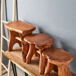 Rustic Natural Edge Cedar Wood Bench Stool End Side Table Unique Accent. Fixed Price $56.98.