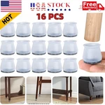 Chair Leg Floor Protectors 16 Pcs Silicone Sliders With Felt Furniture Pads Us. Fixed Price $8.79.