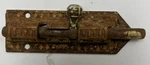 Antique Cast Iron Slide Bolt Latch Rustic Barrel Door Gate Lock - No Keeper. Fixed Price $24.99.